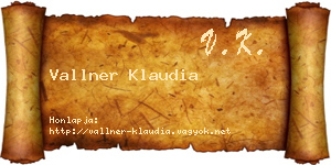 Vallner Klaudia névjegykártya